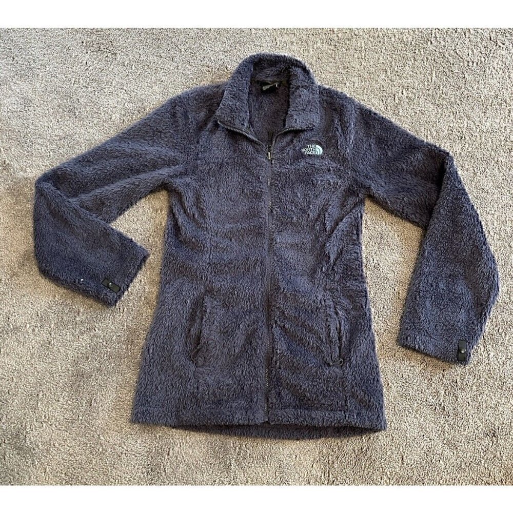 The North Face Sherpa Lined Full Zip Up Dark Purple/Blue Jacket Women Size Small